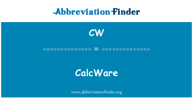 CW: CalcWare