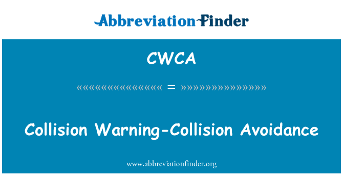 CWCA: 衝突警告衝突回避