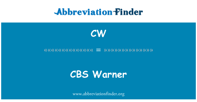 CW: CBS Warner