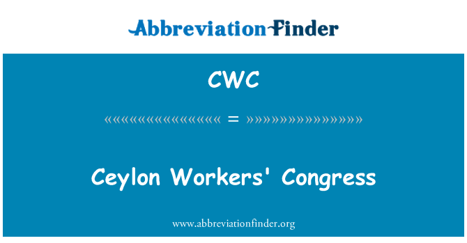 CWC: Congrès des travailleurs de Ceylan