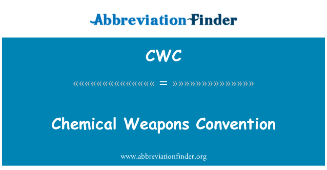 CWC: Convenção sobre armas químicas