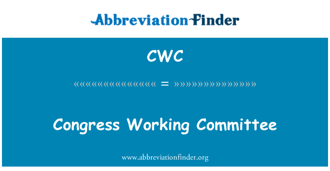 CWC: Congresul comitet de lucru