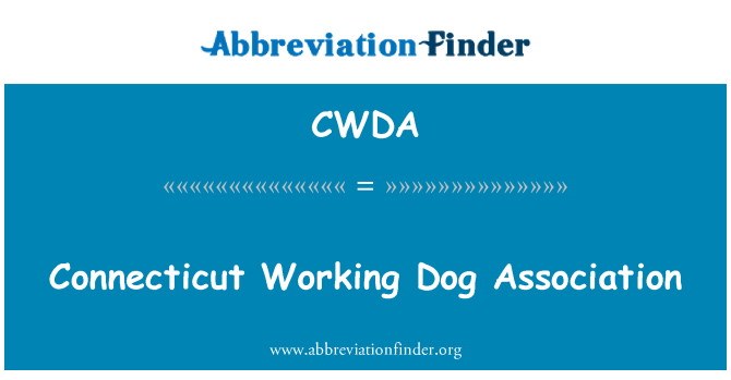 CWDA: Connecticut pracovný pes asociácie