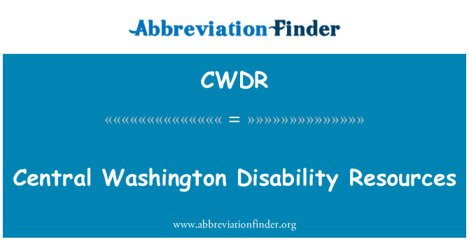 CWDR: 中央華盛頓殘疾資源