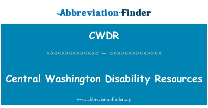 CWDR: Resous maladi/enfimite Washington santral