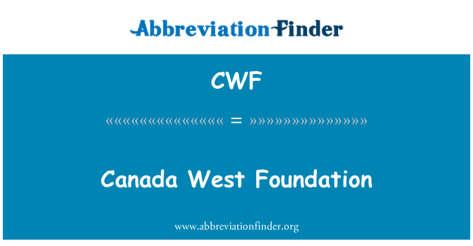 CWF: Canada West Foundation