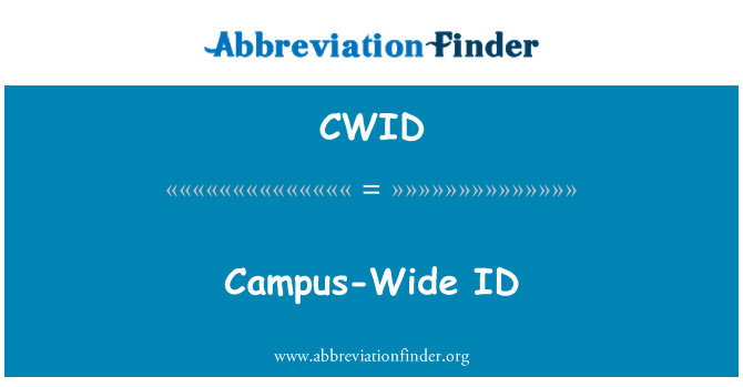 CWID: ID seluruh kampus