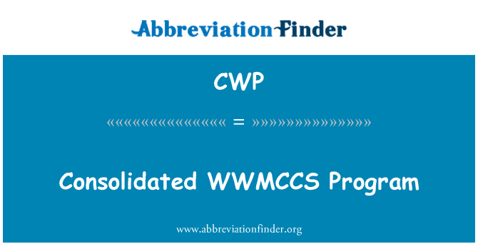 CWP: Consolidated WWMCCS Program