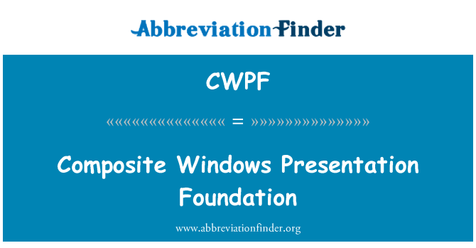 CWPF: 複合視窗演示文稿基礎