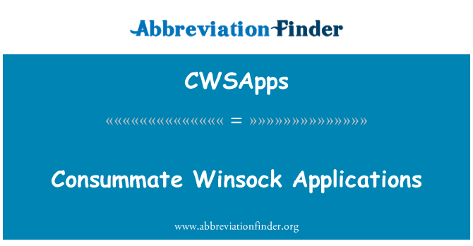 CWSApps: יישומים Winsock המושלם