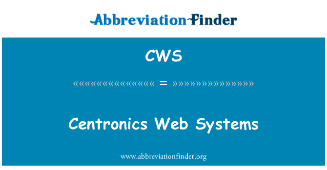 CWS: Centronics Web-järjestelmät