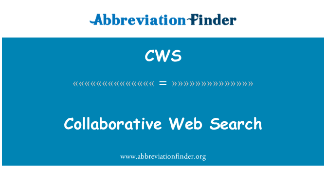CWS: Ricerca Web collaborativo