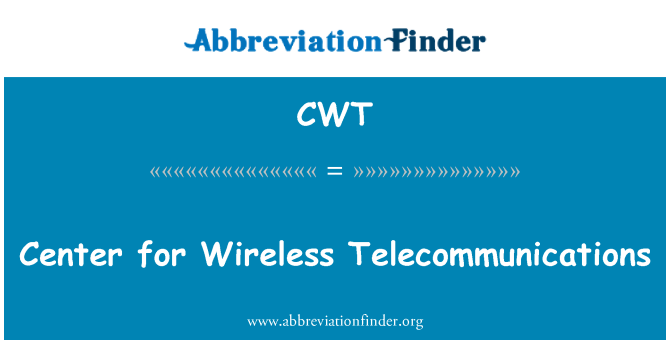 CWT: Center for trådløs telekommunikation