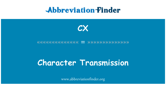 CX: Teken transmissie