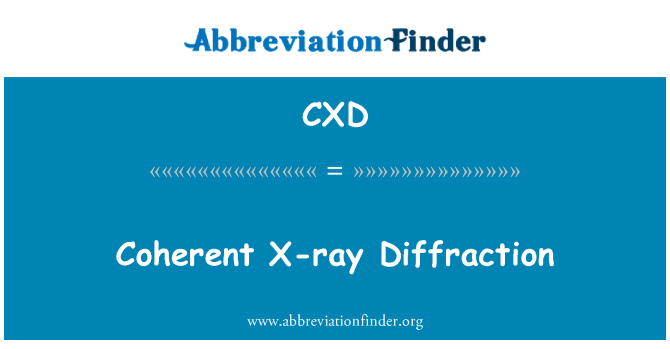 CXD: Koyerans Diffraction radyografi