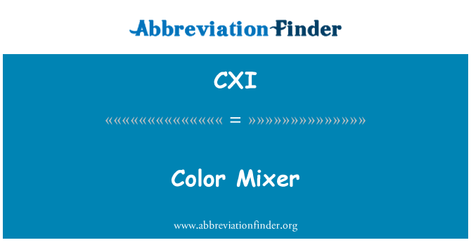 CXI: Color Mixer