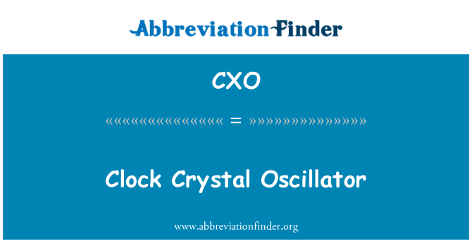 CXO: Годинник Кварцовий генератор