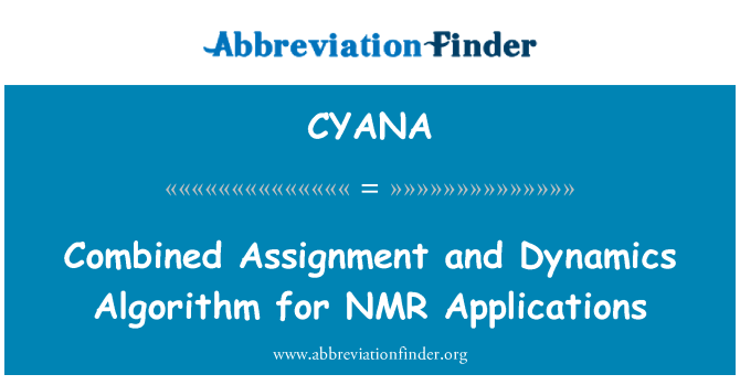 CYANA: 複合的賦值和核磁共振應用動力學演算法