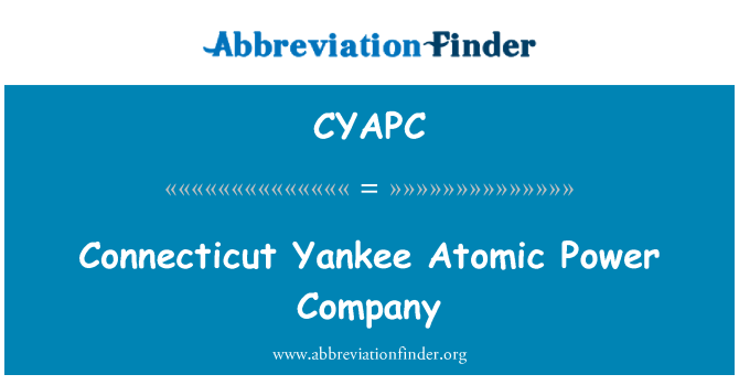 CYAPC: Connecticut Yankee Atomic áramszolgáltató vállalat