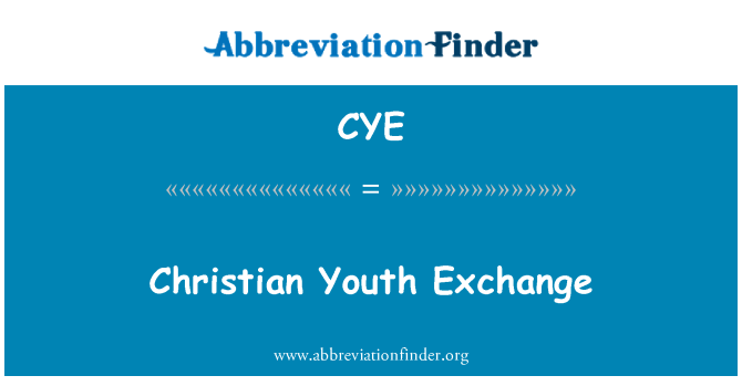 CYE: Christian Youth Exchange