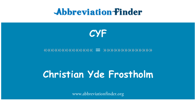 CYF: Christian Yde Frostholm