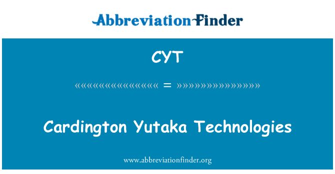 CYT: Teknoloji Cardington Yutaka
