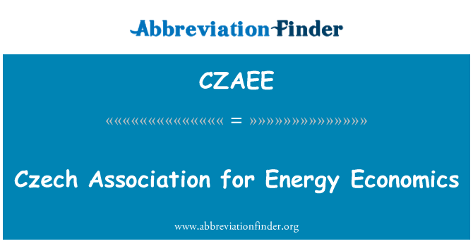 CZAEE: Tsjekkisk Association for energi økonomi