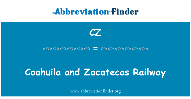 CZ: Coahuila Et gare Zacatecas