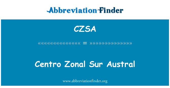 CZSA: आंचलिक सुर दक्षिण Centro