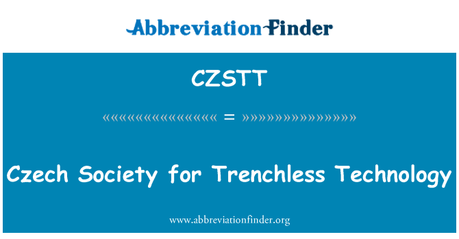 CZSTT: Trenchless 기술에 대 한 체코 사회