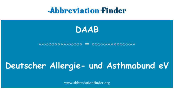 DAAB: ドイッチャーの Allergie und Asthmabund eV