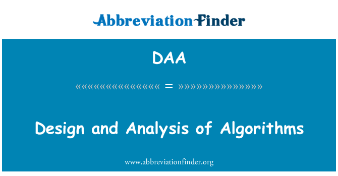 DAA: Entwurf und Analyse von Algorithmen