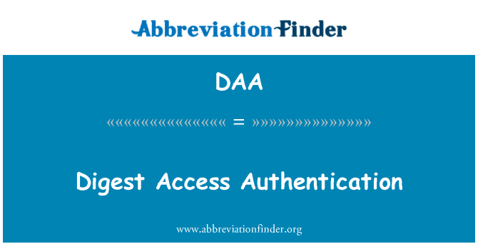 DAA: Digest Access-verificatie