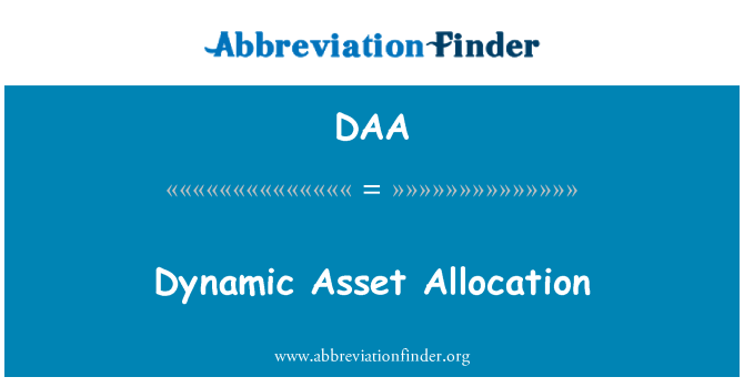 DAA: Dynamisk aktivaallokering