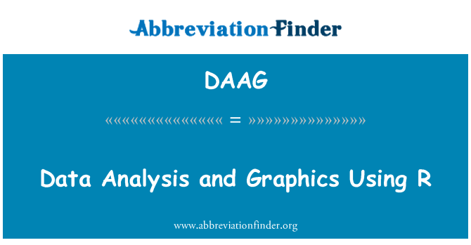 DAAG: Data-analyse en afbeeldingen met behulp van R