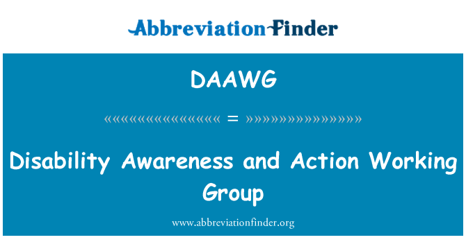 DAAWG: 障害者の意識と行動作業グループ