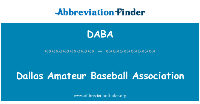 DABA: Association de Baseball Amateur de Dallas