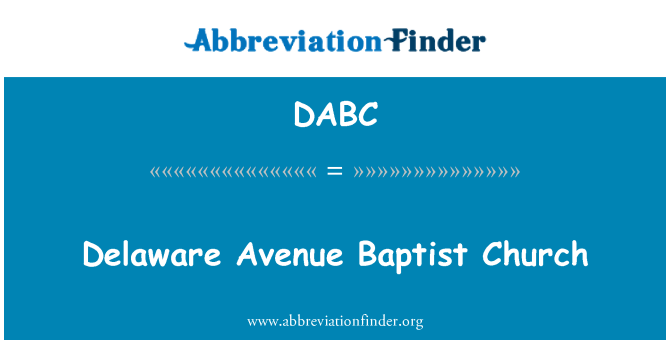 DABC: Delaware avni legliz Batis