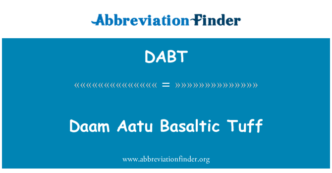 DABT: Tufo basaltico Daam Aatu
