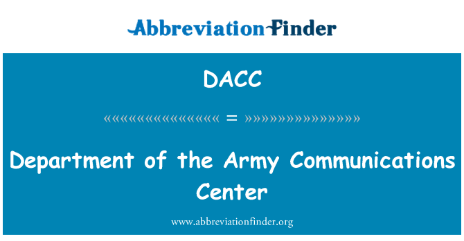 DACC: Departamenta armijas sakaru centrs
