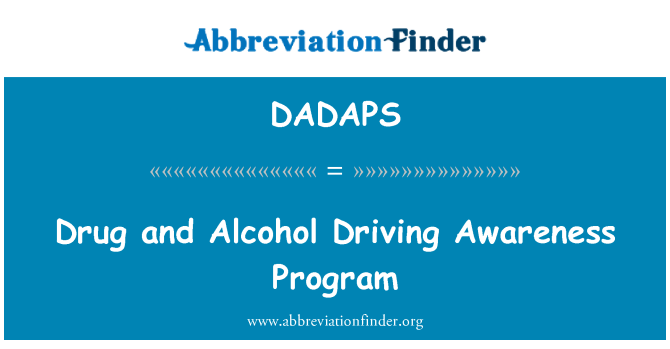 DADAPS: Drogy a alkohol řidičský povědomí Program