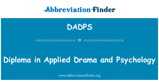 DADPS: Diplom v aplikované dramatické a psychologie