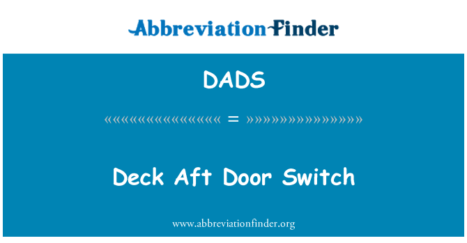 DADS: Teki ahtri ukse lüliti