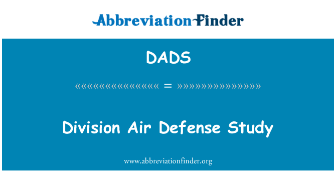 DADS: ڈویژن فضائی دفاعی تحقیق