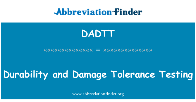 DADTT: Daya tahan dan kerusakan toleransi pengujian