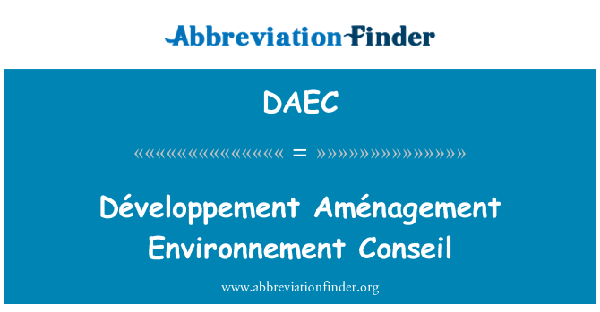 DAEC: Développement Aménagement ambjent Conseil