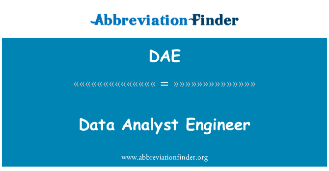 DAE: Andmed analüütik insener