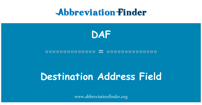DAF: Destinasyon adrès jaden