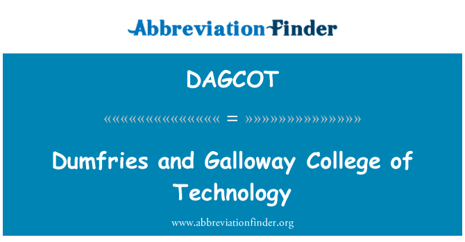 DAGCOT: Dumfries and Galloway üniversite teknoloji