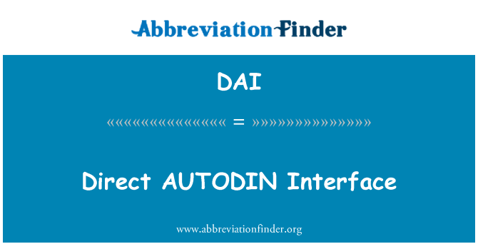 DAI: واجهة AUTODIN المباشر